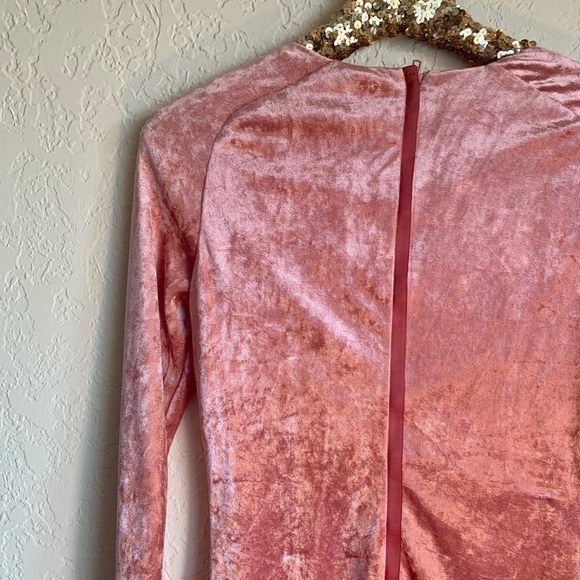 Pink Bodycon dress - crushed velvet - Picture 10 of 11